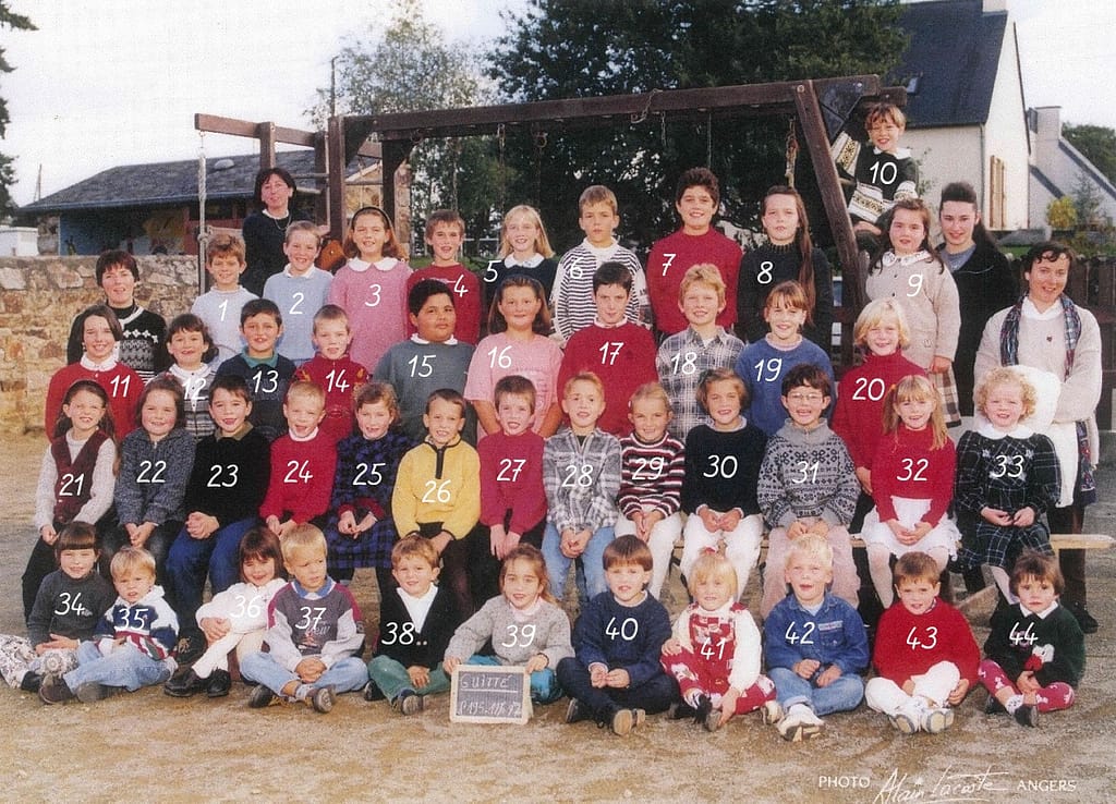 photo de classe 1996 / 1997 guitté avec nombres
